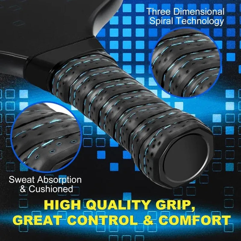 Uxcell Pickleball Paddle Set, USA Pickleball Approved(Usapa) Pro Graphite Pickleball Set, Polypropylene Honeycomb Core, Portable Bag/Paddle Cover