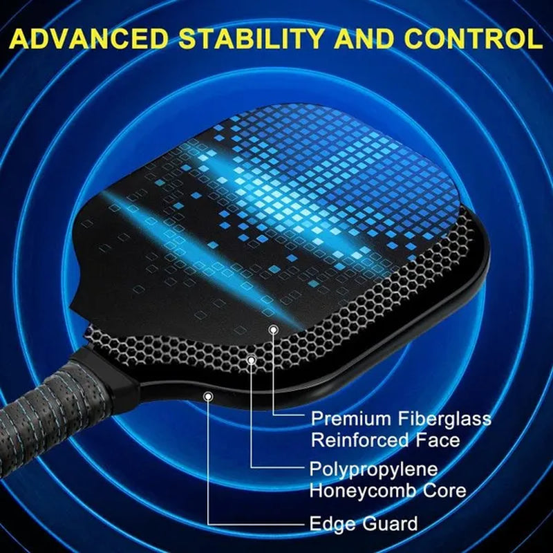 Uxcell Pickleball Paddle Set, USA Pickleball Approved(Usapa) Pro Graphite Pickleball Set, Polypropylene Honeycomb Core, Portable Bag/Paddle Cover