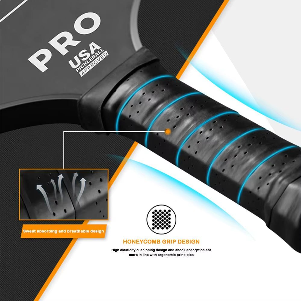 Pickleball Paddle T700 Carbon Fiber Frosted Surface USAPA Approved Pickleball Rackets Durable Professional Game Supplies