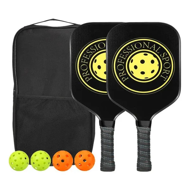 Pickleball Paddles Set of 2, USA Pickleball Approved(Usapa), Composite Graphite Carbon and Fiberglass Face Pickleball Paddles Set