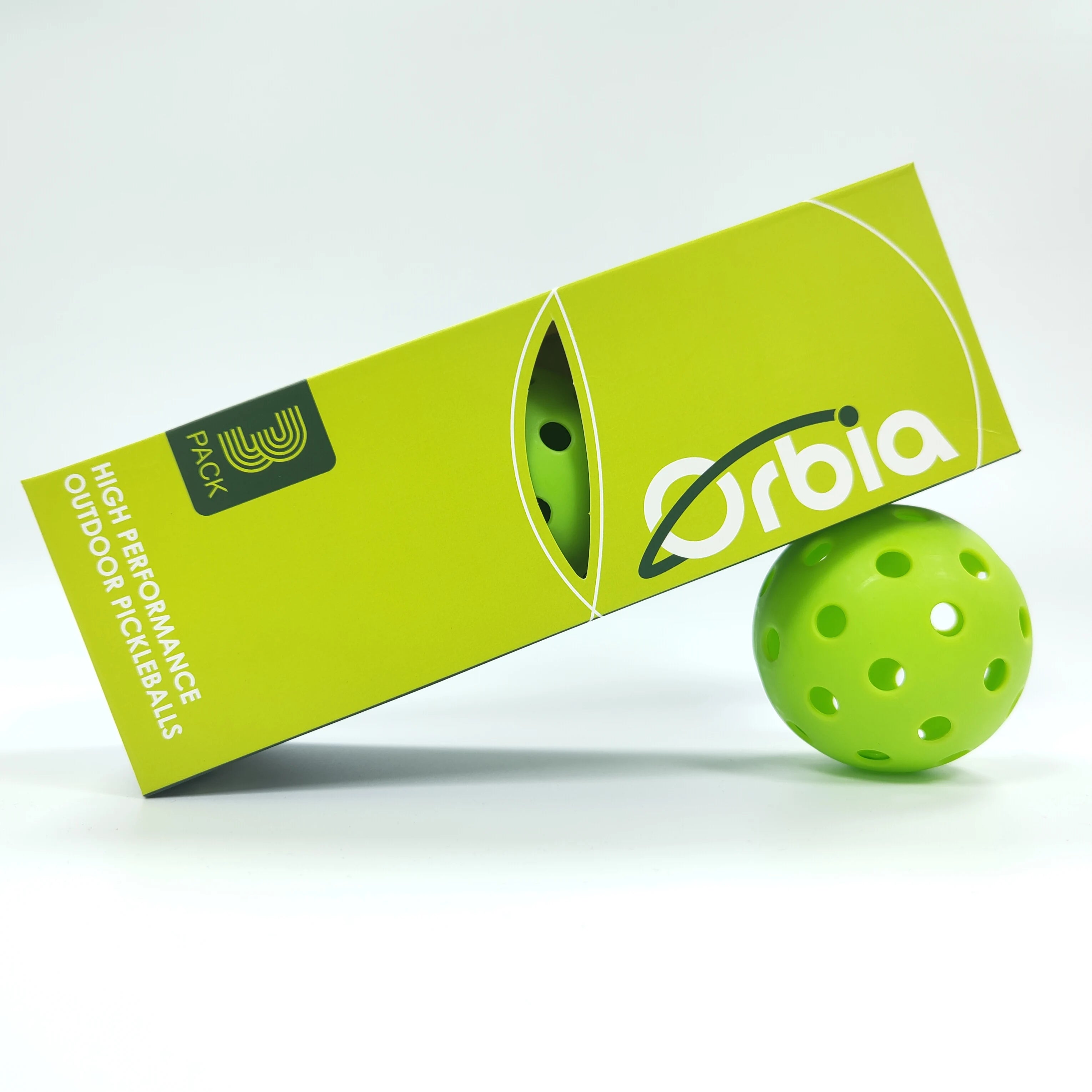 Sports 3Pcs Durable Pickleball Balls Outdoor 40 Holes Training Pickleball Accessories 74Mm Standard Pickle Balls