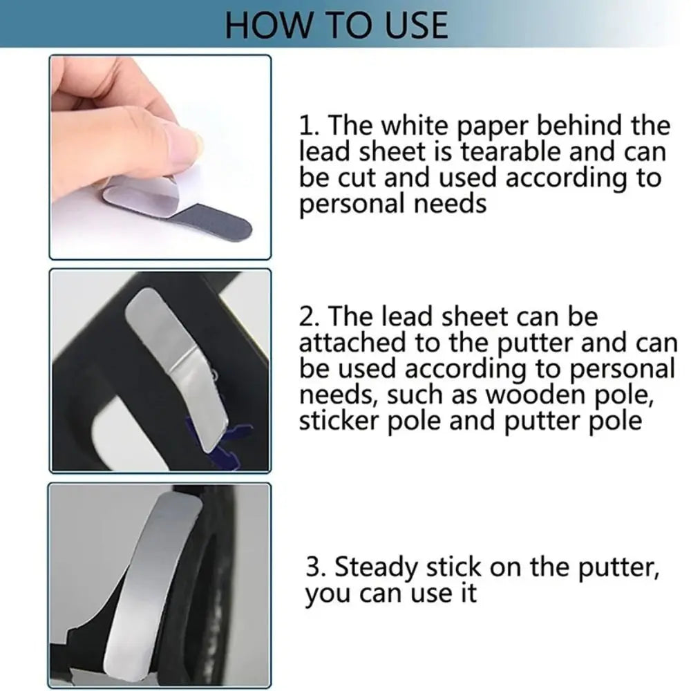 10Pcs Pickleball Weight Tapes Adhesive Weight Strips Pickleball Lead Tape Golf Weighted Tape Pickleball Paddle Tape