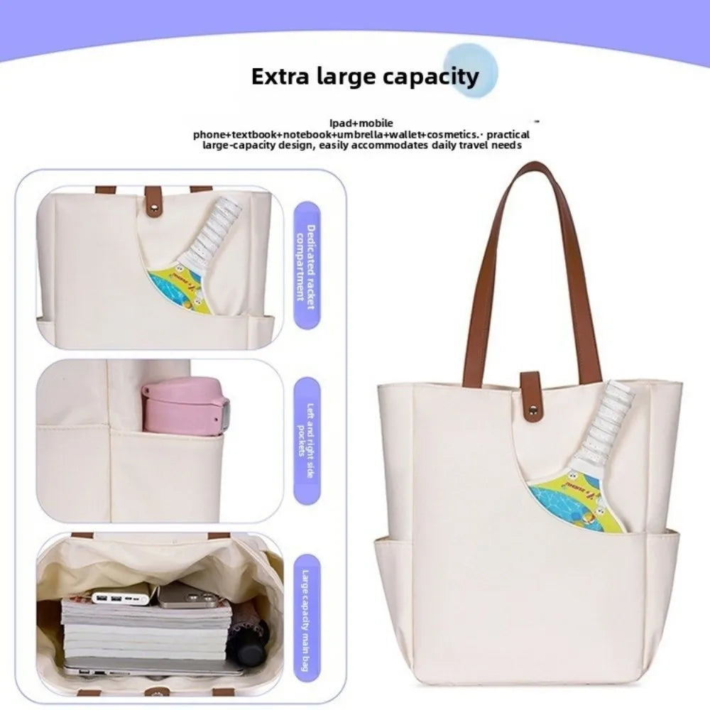 Outdoor Oxford Pickleball Bag Large Capacity Breathable Racket Handbag Lightweight Pickleball Tote Bag for Women Men