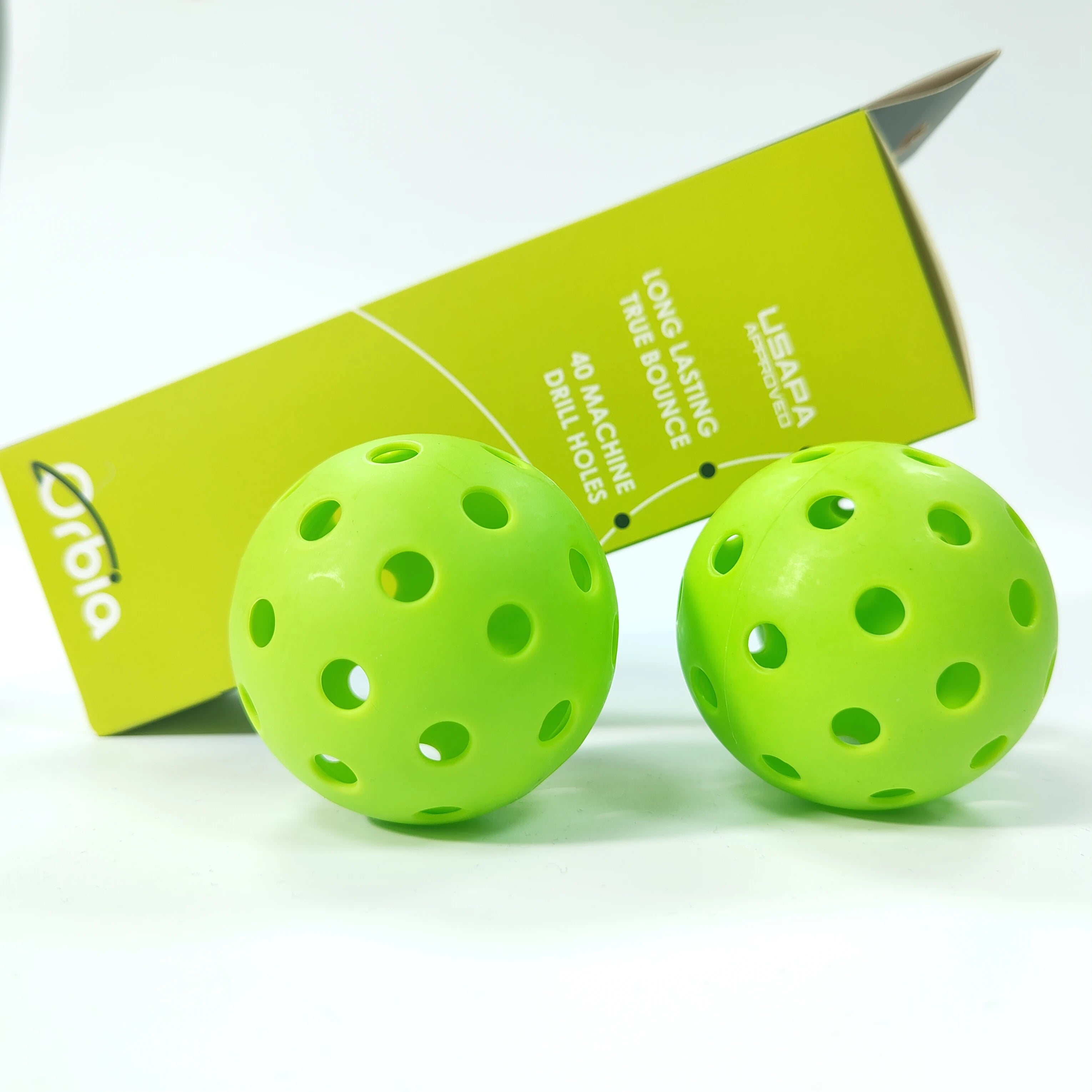 Sports 3Pcs Durable Pickleball Balls Outdoor 40 Holes Training Pickleball Accessories 74Mm Standard Pickle Balls