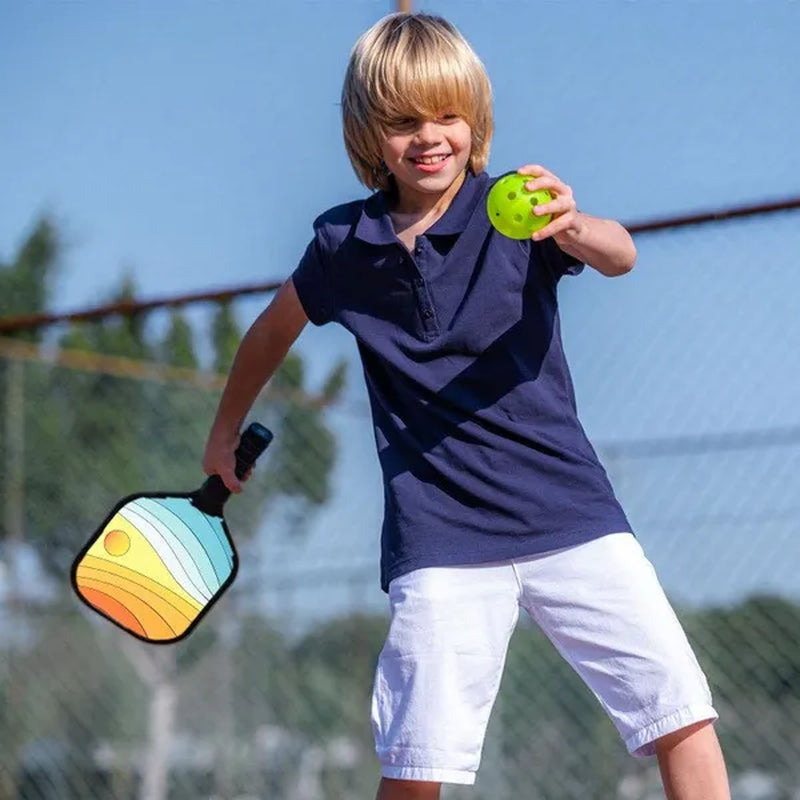 Pickleball Paddles Set, Light Fiberglass Pickleball Set Black Green