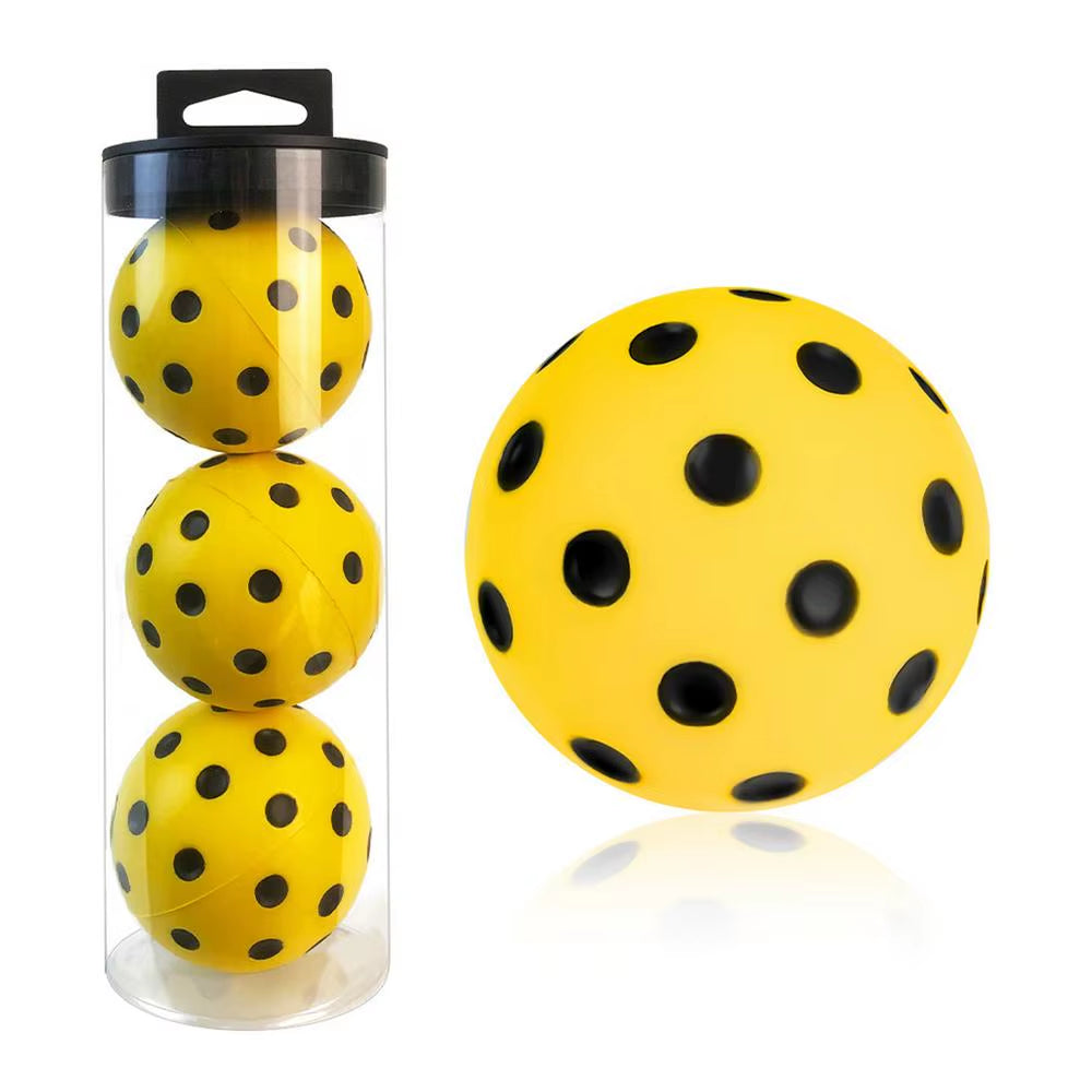 Silent Pickleball Balls Quiet Foam Pickleballs Practice Balls with Exact Real Ball Bounce Soft PU Pickleball Ball for Indoor Use